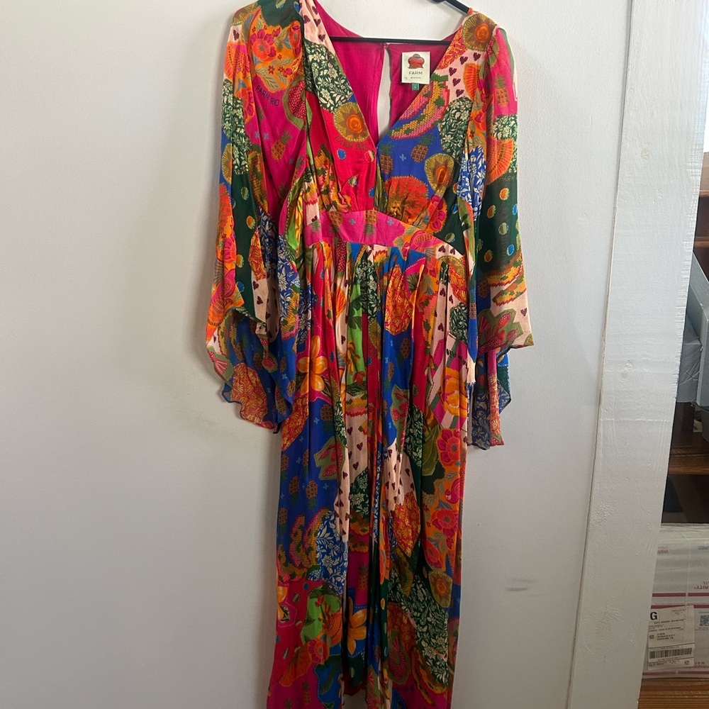 Farm Rio Sunny Mix Maxi Dress - Picture 2 of 5
